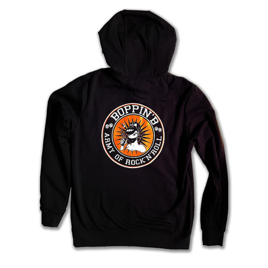1007 Boppin' B Hoodie-Zipper "Army of Rock n Roll" UNI
